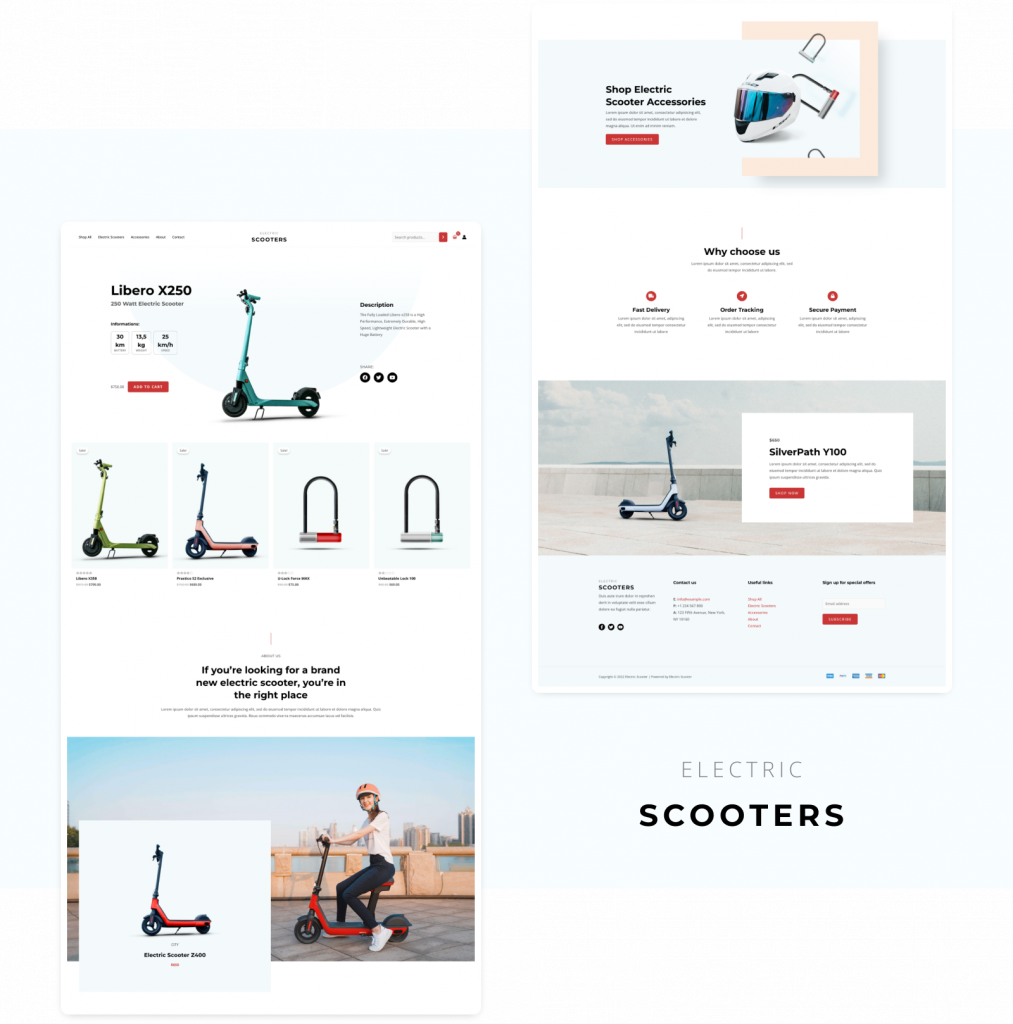 Electric Scooters WooCommerce Starter Template
