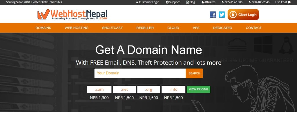web host nepal